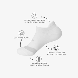 Medias Talonera Running Blanca