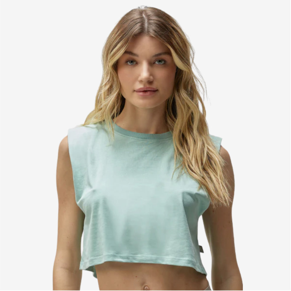 Camiseta Muscle Crop Misty Jade