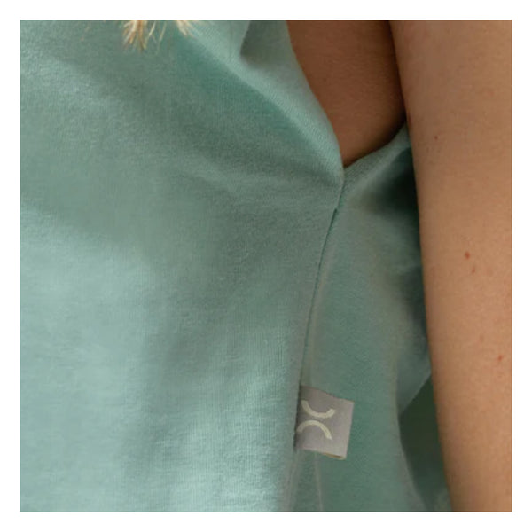Camiseta Muscle Crop Misty Jade