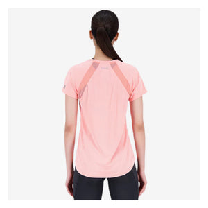 Camiseta New Balance Impact Run Sleeve Pomelo