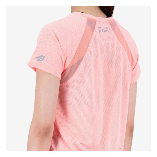 Camiseta New Balance Impact Run Sleeve Pomelo
