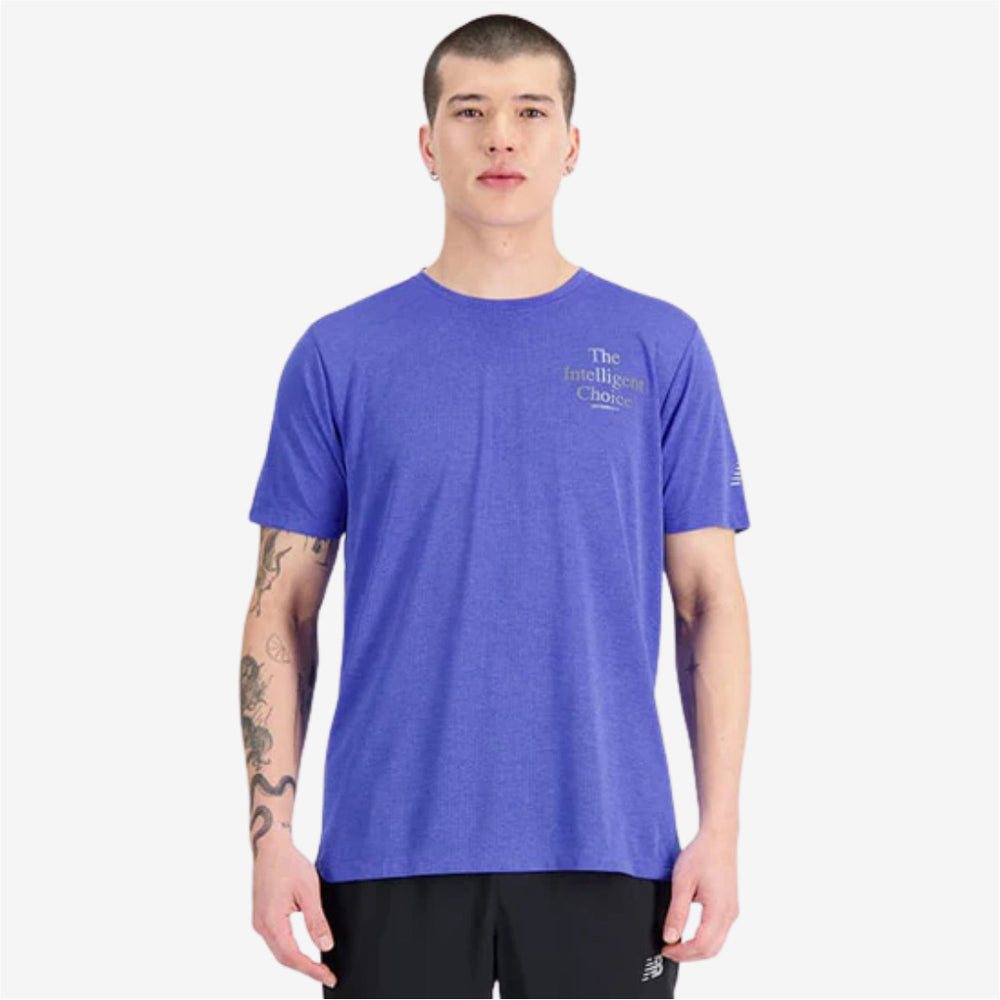 Camiseta New Balance Mens's Graphic Impact Run Short Sleeve