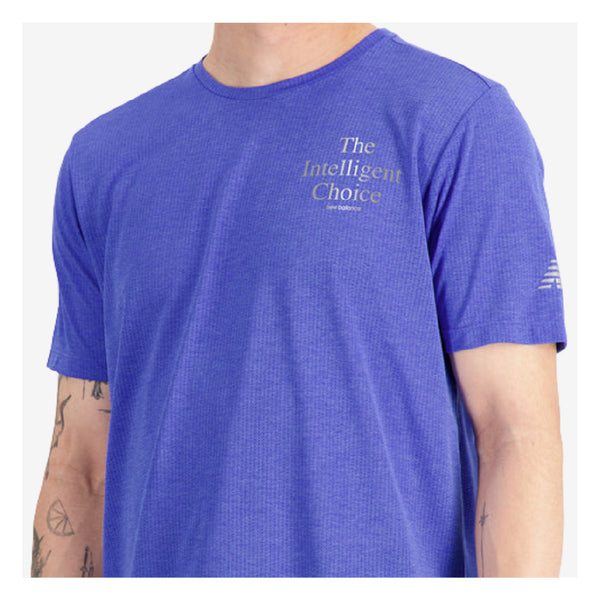 Camiseta New Balance Mens's Graphic Impact Run Short Sleeve
