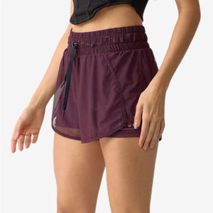 Short Hibiscus Mesh Plum