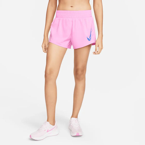 NIKE ONE SWOOSH DRI.FIT MID RISE SHORT WOMEN