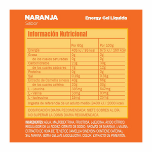 Gel Gu Energy Naranja Liquida